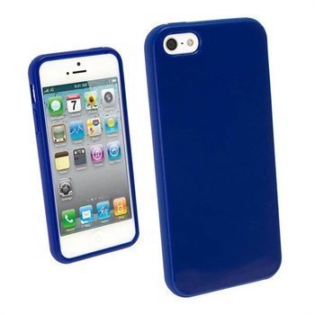 iPhone 5 / 5S / SE iGadgitz Glossy Durable TPU Napsautuskuori Sininen