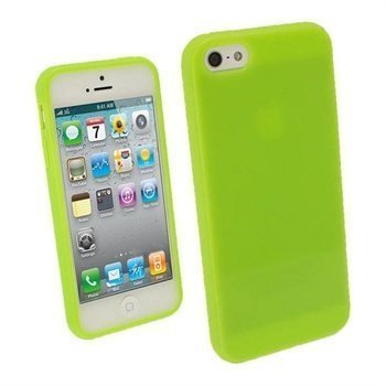 iPhone 5 / 5S / SE iGadgitz Glossy Durable TPU Napsautuskuori Vihreä