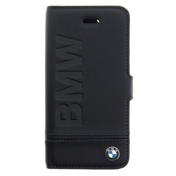 iPhone 5/5S/SE BMW Signature Wallet Leather Case Black