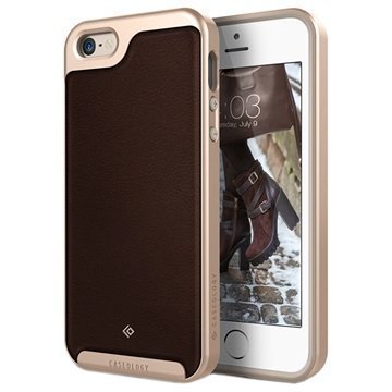 iPhone 5/5S/SE Caseology Envoy Case Brown / Gold