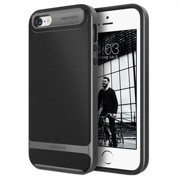 iPhone 5/5S/SE Caseology Wavelength Kotelo Musta