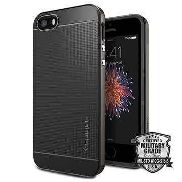 iPhone 5/5S/SE Spigen Neo Hybridi Suojakuori Gunmetal