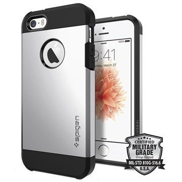 iPhone 5/5S/SE Spigen Tough Armor Kotelo Satiinihopea