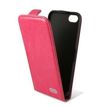 iPhone 5C Ksix Flip Leather Case Pink