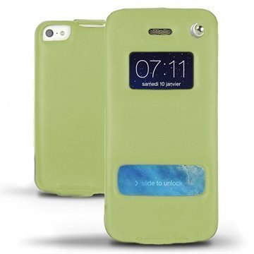 iPhone 5C Noreve Tradition D Läpällinen Nahkakotelo Harmaa