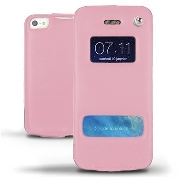 iPhone 5C Noreve Tradition D Läpällinen Nahkakotelo Pinkki