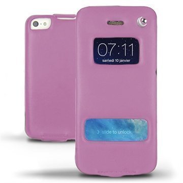 iPhone 5C Noreve Tradition D Läpällinen Nahkakotelo Violetti