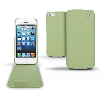 iPhone 5C Noreve Tradition Flip Leather Case Olive Green