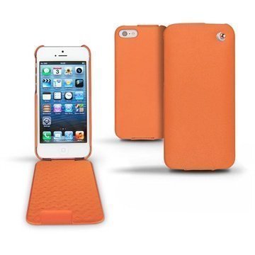 iPhone 5C Noreve Tradition Flip Leather Case Orange