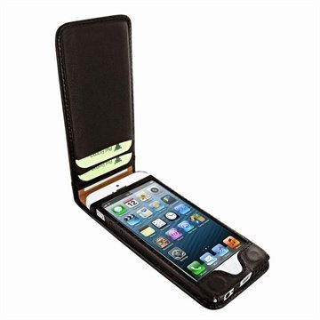 iPhone 5C Piel Frama Classic Magnetic Nahkakotelo Ruskea