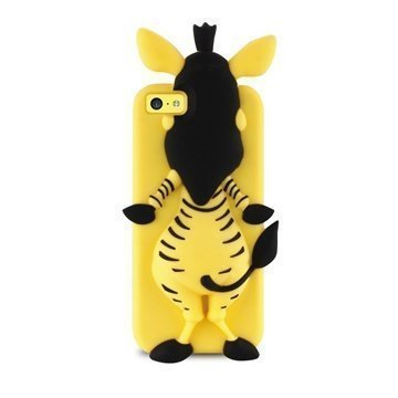 iPhone 5C Puro 3D Zebra Silicone Case Yellow