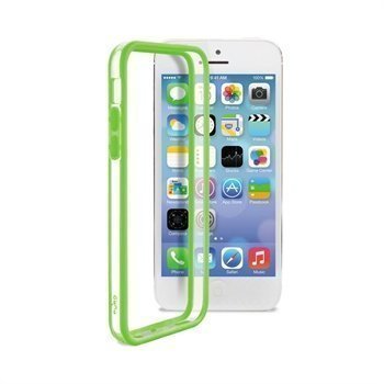 iPhone 5C Puro Bumper Transparent / Green