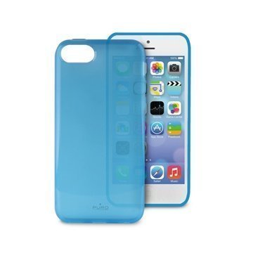 iPhone 5C Puro Plasma Silikonikotelo Läpinäkyvä Sininen