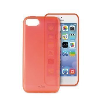 iPhone 5C Puro Plasma Silikonikotelo Läpinäkyvä Vaaleanpunainen