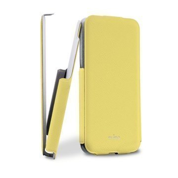 iPhone 5C Puro Ultra Slim Flip Leather Case Yellow