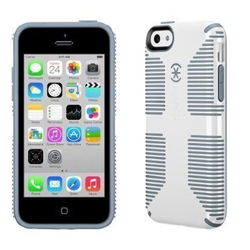 iPhone 5C Speck CandyShell Grip Suojakuori Valkoinen / Soranharmaa