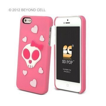 iPhone 5S iPhone SE Beyond Cell 3D Pop Pääkallo Suojakuori Pinkki