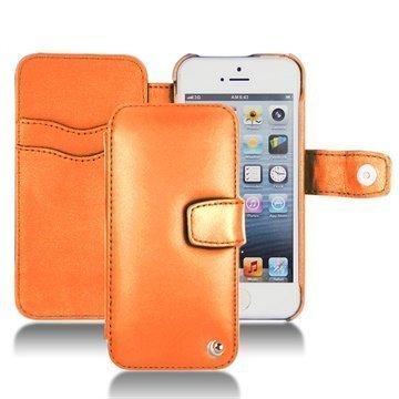 iPhone 5S iPhone SE Noreve Tradition B Wallet Leather Case Orange