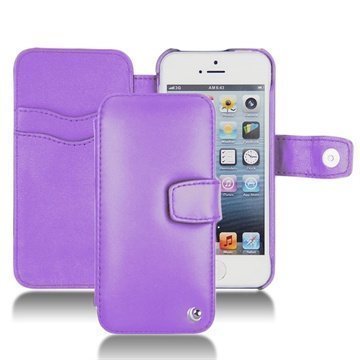 iPhone 5S iPhone SE Noreve Tradition B Wallet Leather Case Purple