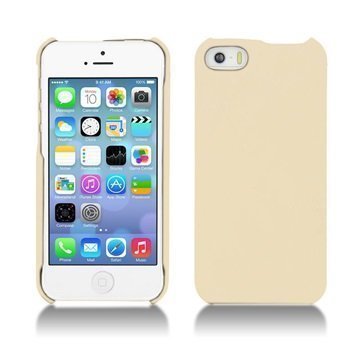 iPhone 5S iPhone SE Noreve Tradition E Leather Snap-on Cover Beige
