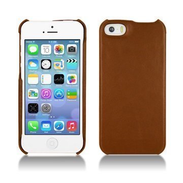 iPhone 5S iPhone SE Noreve Tradition E Leather Snap-on Cover Brown