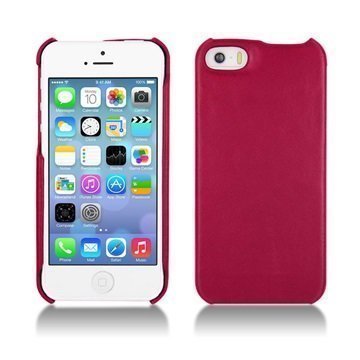 iPhone 5S iPhone SE Noreve Tradition E Leather Snap-on Cover Red