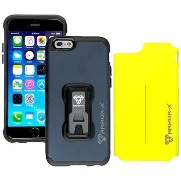 iPhone 6 / 6S Armor-X CX-i6-BLYLÂ Rugged Switch-Cover Suojakuori Tummansininen / Keltainen