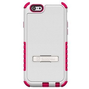 iPhone 6 / 6S Beyond Cell Tri Shield Hybrid Case White / Hot Pink