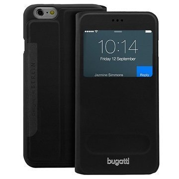 iPhone 6 / 6S Bugatti BookCover Lausanne Kotelo Musta