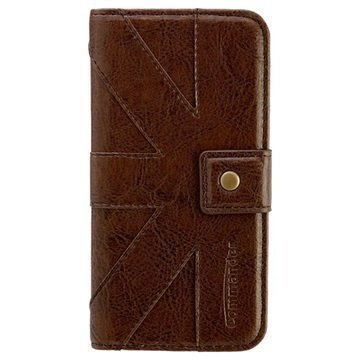 iPhone 6 / 6S Commander Venice Book Flip Leather Case Brown