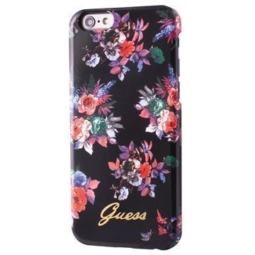 iPhone 6 / 6S Guess Blossom TPU Suojakuori Kukka / Musta