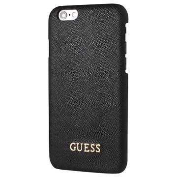 iPhone 6 / 6S Guess Saffiano Look Kova Suojakuori Musta