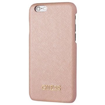 iPhone 6 / 6S Guess Saffiano Look Kova Suojakuori Pinkki