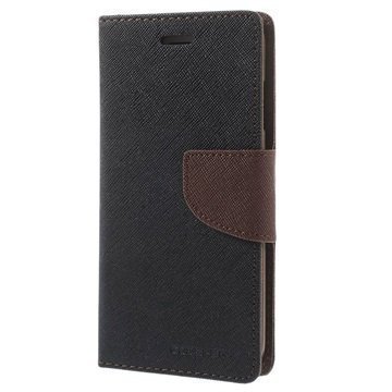 iPhone 6 / 6S Mercury Goospery Fancy Diary Lompakkokotelo Musta / Ruskea