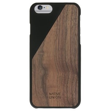 iPhone 6 / 6S Native Union Clic Wooden Puinen Suojakuori Musta