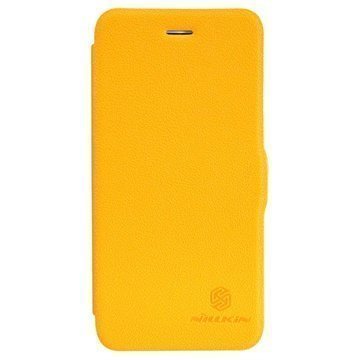 iPhone 6 / 6S Nillkin Fresh Series Läpällinen Nahkakotelo Keltainen