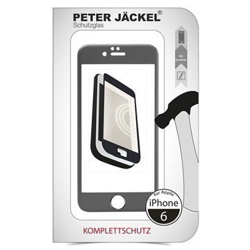 iPhone 6 / 6S Peter Jäckel Koko Näytön HD Lasi Näytönsuoja Harmaa