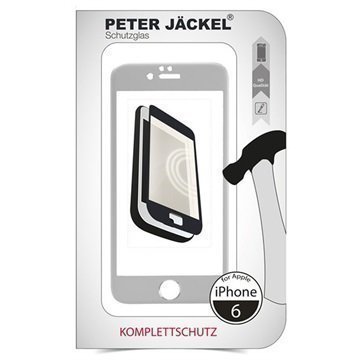 iPhone 6 / 6S Peter Jäckel Koko Näytön HD Lasi Näytönsuoja Hopea