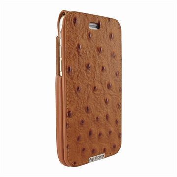 iPhone 6 / 6S Piel Frama iMagnum Nahkainen Suojakotelo Ostrich -kuvioitu Ruskea