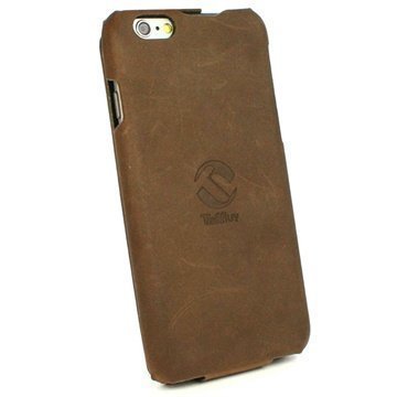 iPhone 6 / 6S Plus Tuff-luv Tuff-Grip Western Avattava Nahkakotelo Ruskea