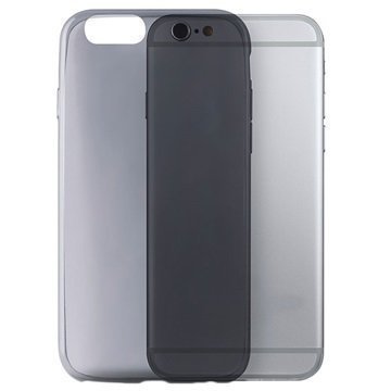 iPhone 6 / 6S Puro 0.3 Ultra Slim Nude Silikonikotelo Läpinäkyvä / Musta