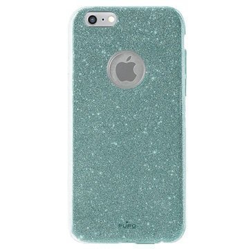 iPhone 6 / 6S Puro Glitter Shine Kotelo Vaaleansininen