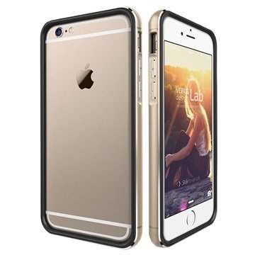 iPhone 6 / 6S Verus Iron Series Suojareunus Musta / Kulta