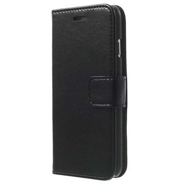 iPhone 6 / 6S Wallet Nahkakotelo Musta
