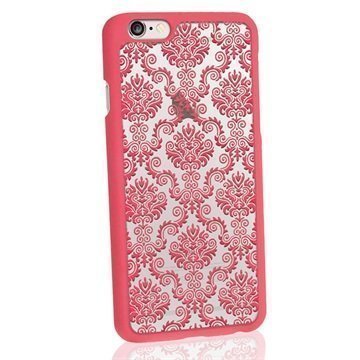 iPhone 6 / 6S iGadgitz 3D Designer Collection Damastikuvioitu Kova Kotelo Pinkki