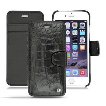 iPhone 6 Noreve Tradition B Wallet Nahkakotelo Krokotiili Musta