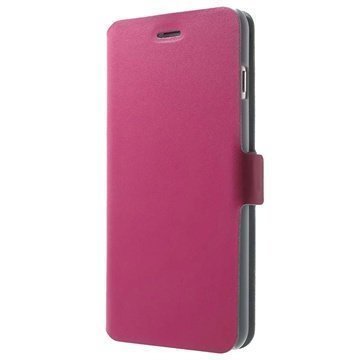 iPhone 6 Plus / 6S Plus Doormoon Nahkainen Lompakkokotelo Kuuma Pinkki