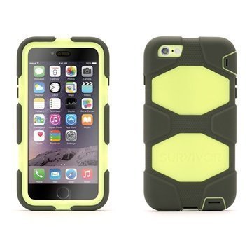 iPhone 6 Plus / 6S Plus Griffin All-terrain Kotelo Oliivi / Limetti