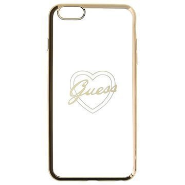 iPhone 6 Plus / 6S Plus Guess Signature TPU-Kotelo Sydän Kulta