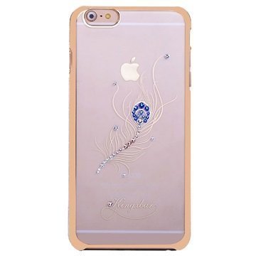 iPhone 6 Plus / 6S Plus Kingxbar Swarovski Crystal Suojakotelo Riikinkukon Sulka